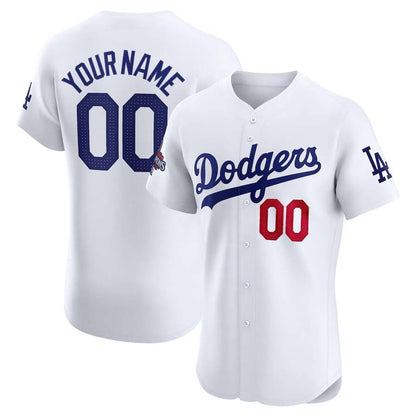 Custom LA.Dodgers White World Series Champions Home Elite Stitched Baseball Jerseys