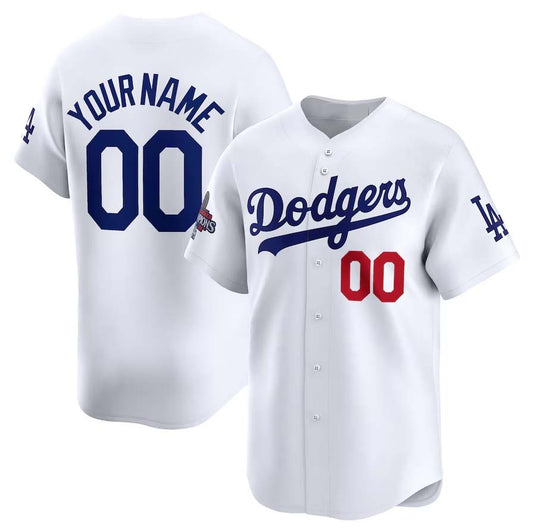 Custom LA.Dodgers White World Series Champions Home Limited Stitched Baseball Jerseys