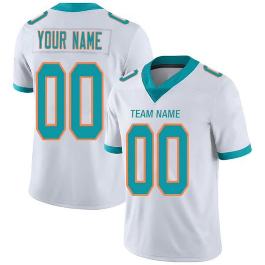 Custom M.Dolphins White Game Jersey Personalize Birthday Gifts Game White Jersey