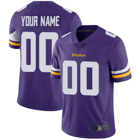 Custom MN.Vikings Home Purple Vapor Untouchable Limited Jersey -Stitched American Football Jerseys