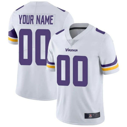 Custom MN.Vikings White Vapor Untouchable Limited Jersey -Stitched American Football Jerseys