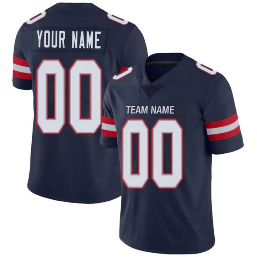 Custom NE.Patriots Stitched American Football Jerseys Personalize Birthday Gifts Navy Jersey