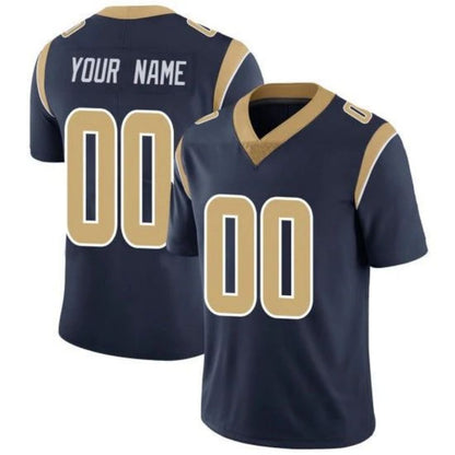 Custom LA.Rams Navy Football Jerseys -American Stitched Football Jerseys