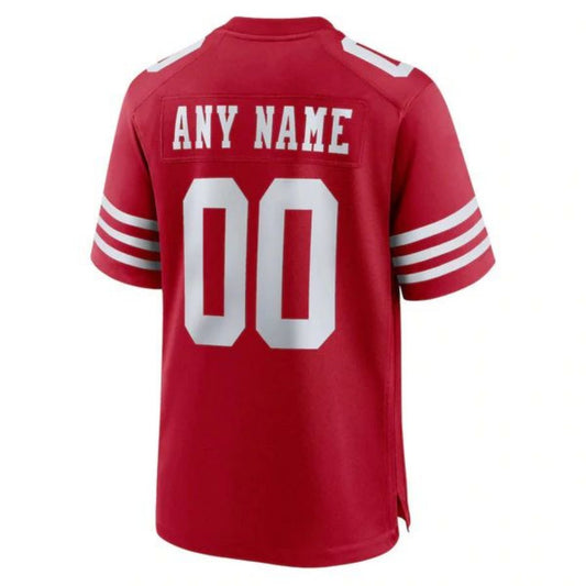 Custom SF.49ers Red Stitched American Game Football Jerseys