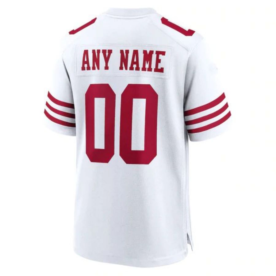 Custom SF.49ers White Game Football Jersey -Stitched American Jerseys