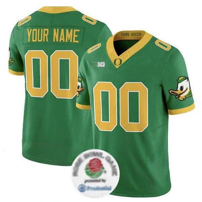 Custom O.Ducks Green 2024 F.U.S.E. Rose Bowl Vapor Limited Stitched Football American College Jerseys