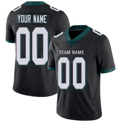 Custom P.Eagles Black Game Jersey -Stitched American Football Jerseys Personalize Birthday Gifts