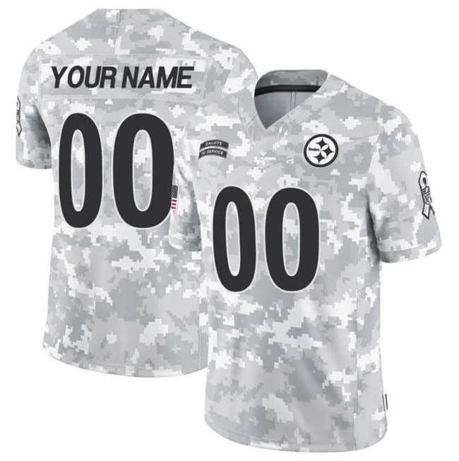 Custom P.Steelers F.U.S.E Arctic Camo Salute To Service Limited Stitched Football Jersey