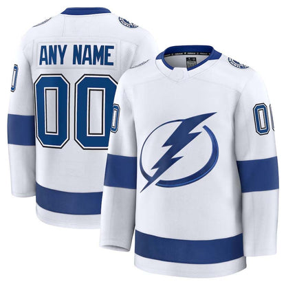 Custom TB.Lightning Fanatics Game Premium Jersey - White Stitched American Hockey Jerseys