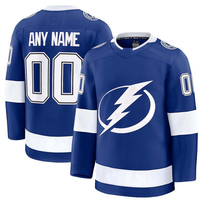 Custom TB.Lightning Fanatics Game Premium Jersey - Blue Stitched American Hockey Jerseys