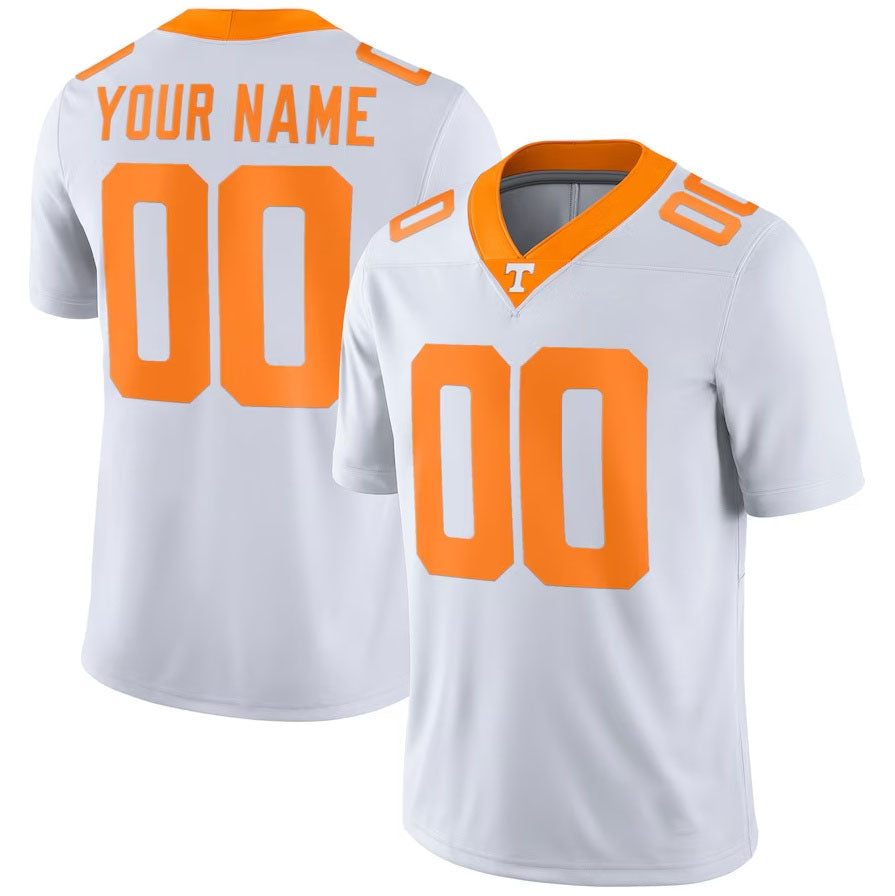 Custom T.Volunteers Game Football Jersey - White College Jerseys