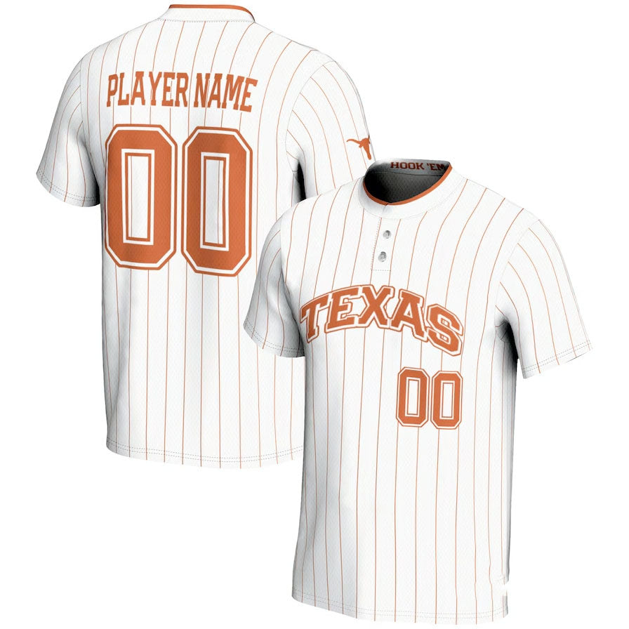 Custom T.Longhorns GameDay Greats Unisex NIL Pick-A Lightweight Softball Jersey - White American College Jerseys