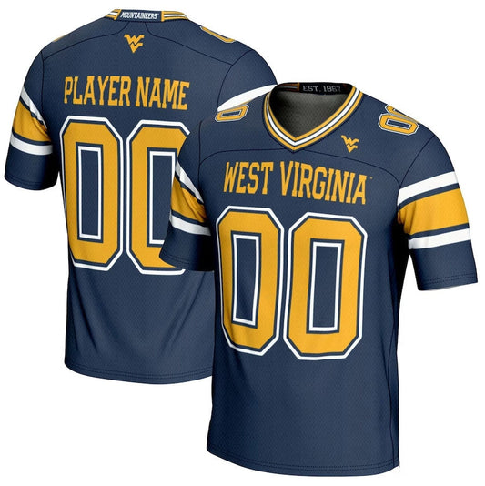 Custom W.Virginia Mountaineers GameDay Greats NIL Pick-A Football Jersey - Navy American College Jerseys