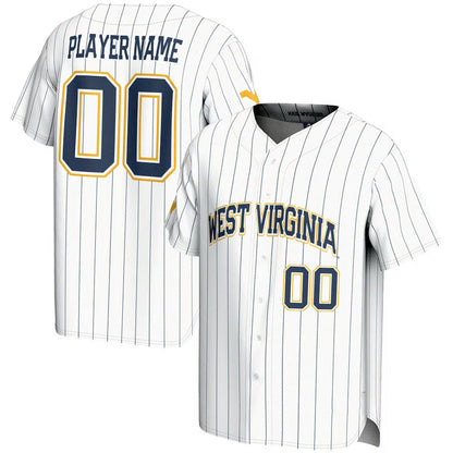 Custom W.Virginia Mountaineers GameDay Greats NIL Pick-A Lightweight Baseball Jersey - White American College Jerseys