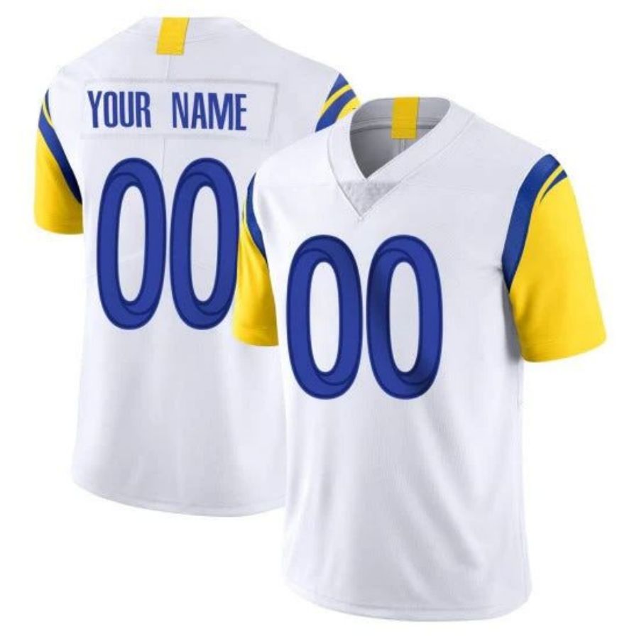 Custom LA.Rams White Game Jersey -American Stitched Football Jerseys