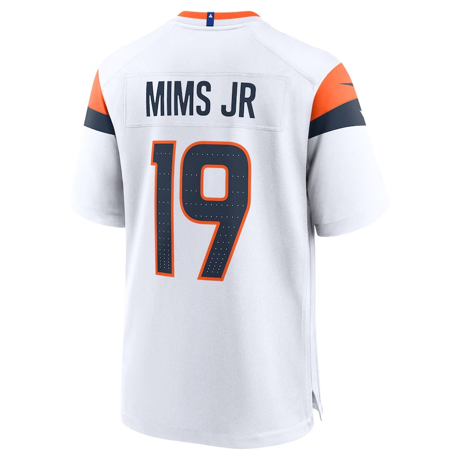 D.Broncos #19 Marvin Mims Jr Player White Game Stitched American Football Jerseys