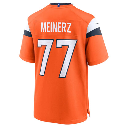 D.Broncos #77 Quinn Meinerz Player Orange Game Stitched American Football Jerseys