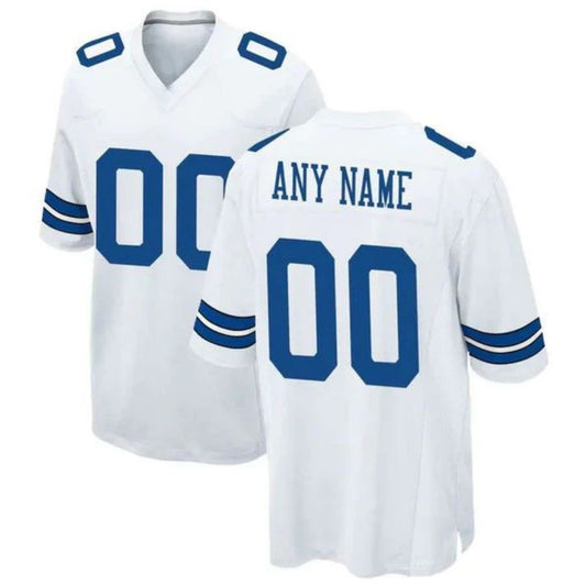 Custom D.Cowboys White Game Jersey -Stitched Game Football Jerseys