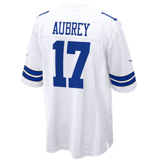 D.Cowboys #17 Brandon Aubrey White Player Game American Football Jerseys