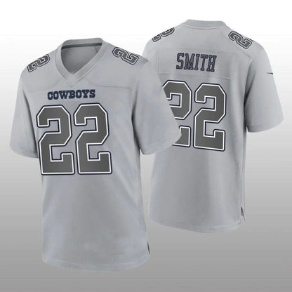 D.Cowboys #22 Emmitt Smith Gray Game Player Fashion Jersey Football Jerseys