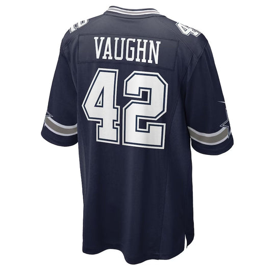 D.Cowboys #42 Deuce Vaughn Player Navy Game American Football Jerseys