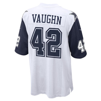 D.Cowboys #42 Deuce Vaughn Player White Alternate Game American Football Jerseys