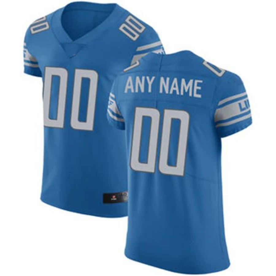 Custom D.Lions Blue Vapor Untouchable Elite Jersey -Stitched Football Jerseys