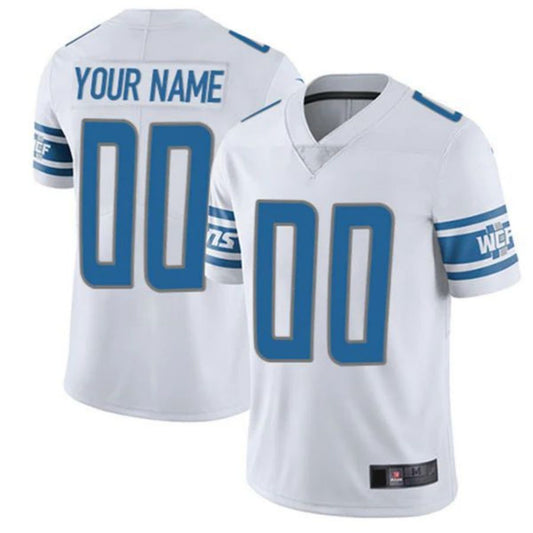 Custom D.Lions White Customized Vapor Untouchable Limited Jersey Stitched Football Jerseys