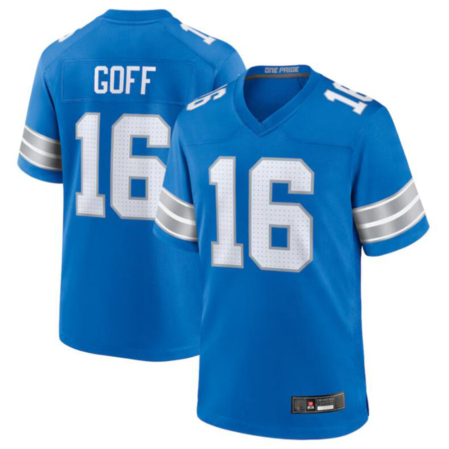 D.Lions #16 Jared Goff Player Game Jersey Blue American Stitched Football Jerseys