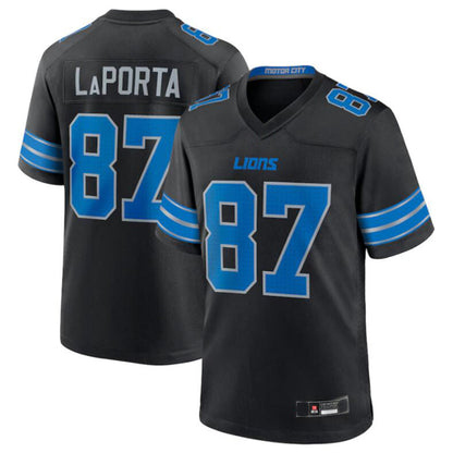 D.Lions #87 Sam LaPorta Player Black Game Jersey American Stitched Football Jerseys