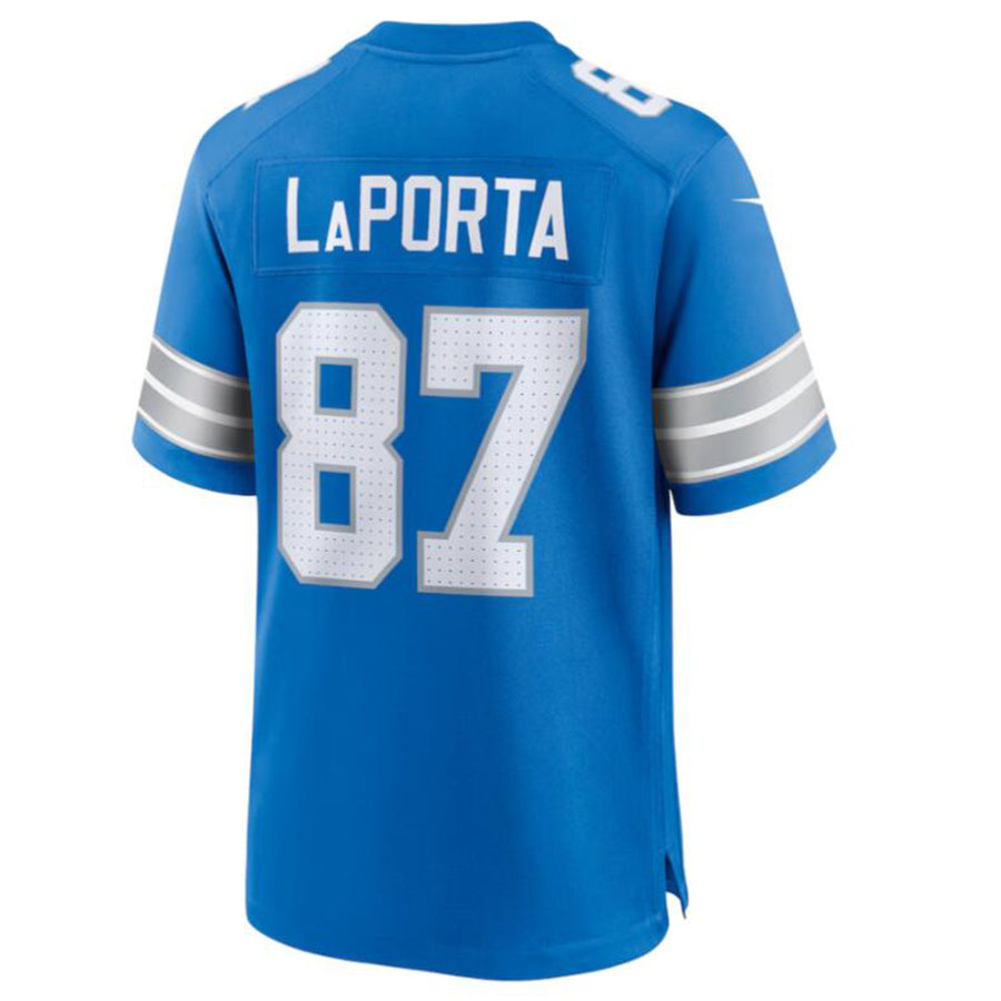 D.Lions #87 Sam LaPorta Player Blue Game Jersey American Stitched Football Jerseys