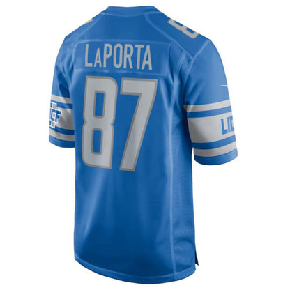 D.Lions #87 Sam LaPorta Player Blue Team Game Jersey American Stitched Football Jerseys