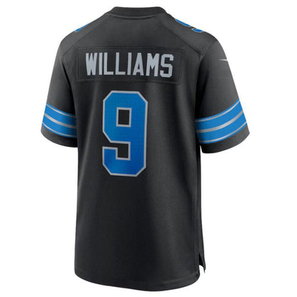 D.Lions #9 Jameson Williams Black Game Jersey Player American Stitched Football Jerseys