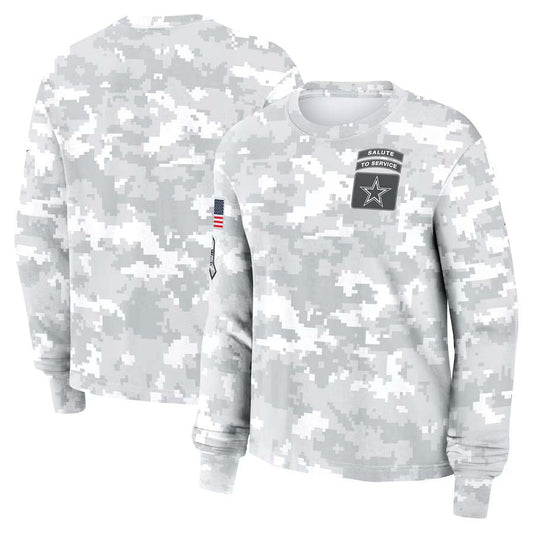 D.Cowboys Salute To Service Club Pullover Player Jersey -Stitched American Football Jerseys