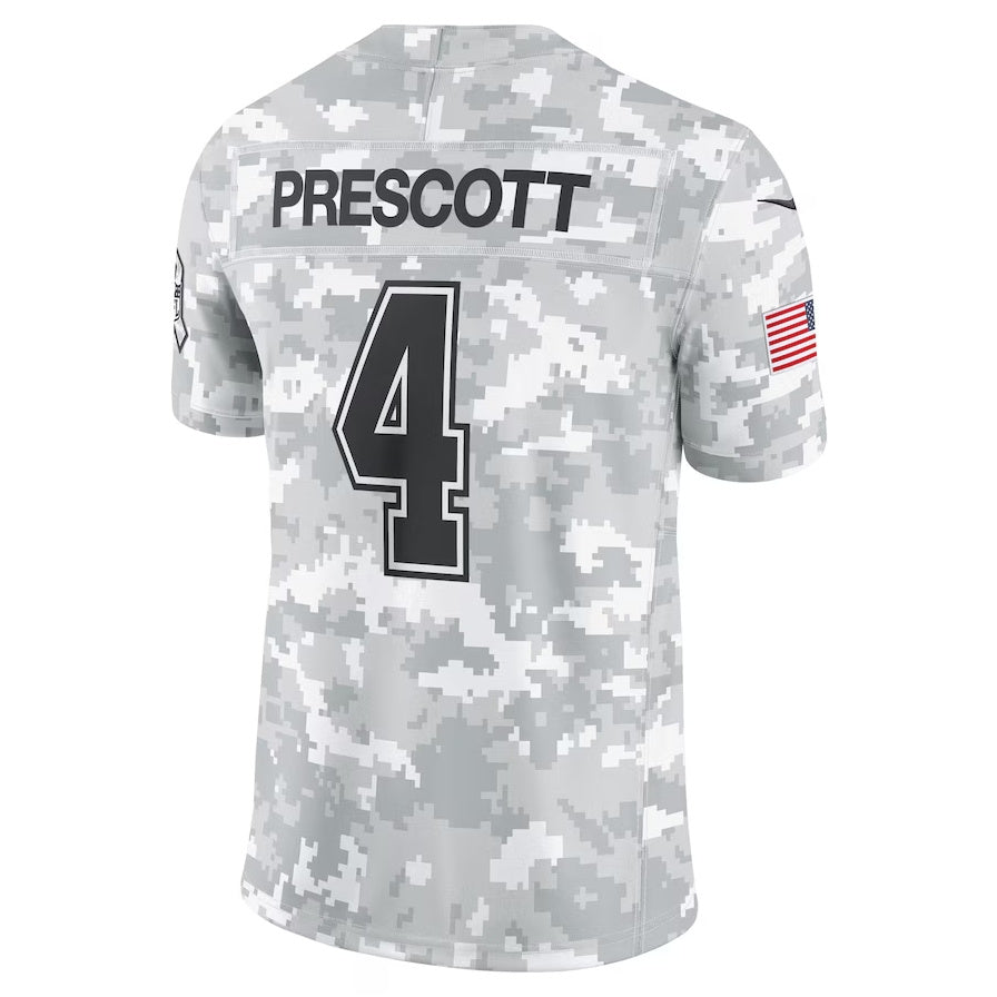 D.Cowboys #4 Dak Prescott Player Arctic Camo Salute to Service Limited Stitched American Football Jerseys