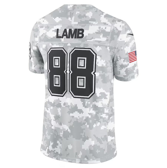 D.Cowboys #88 CeeDee Lamb Player Arctic Camo Salute to Service Limited Stitched American Football Jerseys