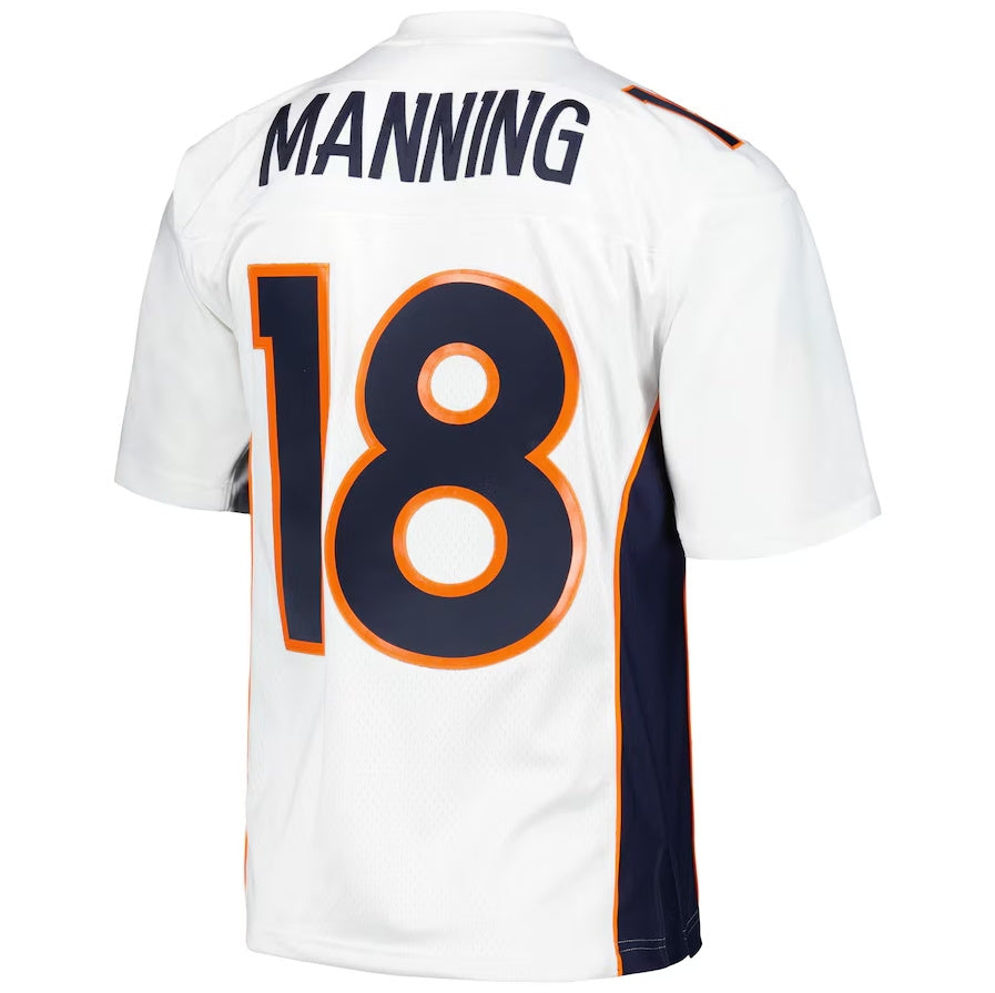 D.Broncos #18 Peyton Manning Legacy Replica Player Jersey - White American Football Jerseys