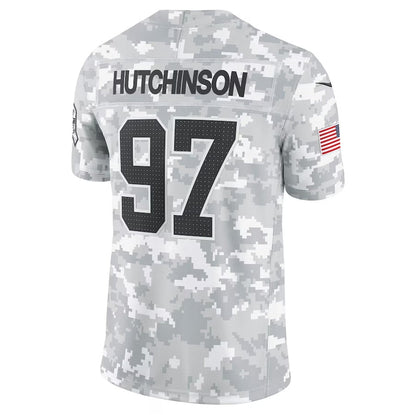 D.Lions #97 Aidan Hutchinson Player Arctic Camo Salute to Service Limited Stitched American Football Jerseys