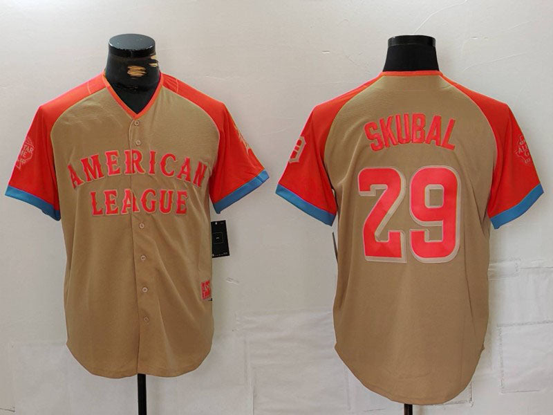 D.Tigers #29 Tarik Skubal Player Cream All Star Limited Stitched Baseball Jerseys