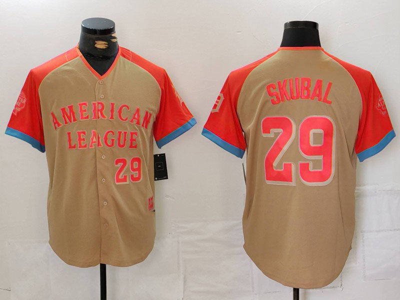 D.Tigers #29 Tarik Skubal Player Cream All Star Limited Jersey Stitched Baseball Jerseys