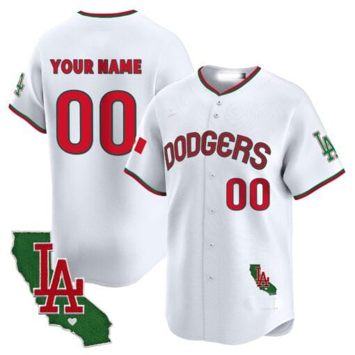 Custom LA.Dodgers Mexico California Patch Vapor Premier Limited V3 – Stitched Baseball Jerseys