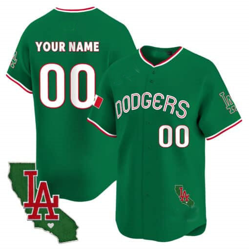 Custom LA.Dodgers Mexico California Patch Vapor Premier Limited V3 – All Stitched Baseball Jersey