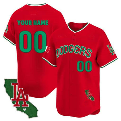 Custom LA.Dodgers Mexico California Patch Vapor Premier Limited V3 – All Stitched Baseball Jersey