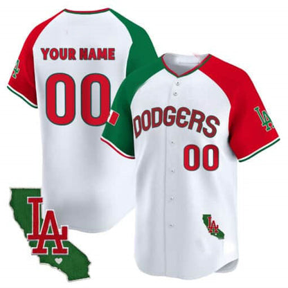 Custom LA.Dodgers Mexico California Patch Vapor Premier Limited V3 – All Stitched Baseball Jersey