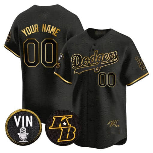 Custom LA.Dodgers Vin Patch Vapor Premier Limited Jeresey –All Stitched Baseball Jerseys