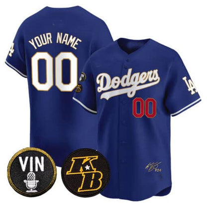 Custom LA.Dodgers Vin Patch Vapor Premier Limited Jeresey –All Stitched Baseball Jerseys