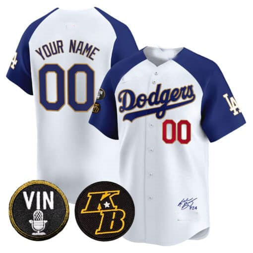 Custom LA.Dodgers Vin Patch Vapor Premier Limited Jeresey –All Stitched Baseball Jerseys