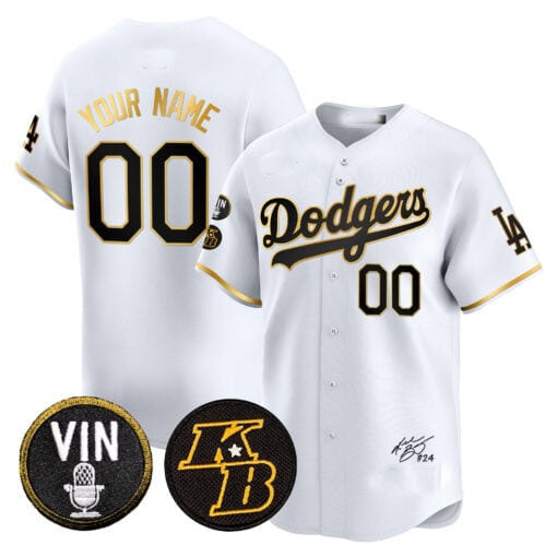 Custom LA.Dodgers Vin Patch Vapor Premier Limited Jeresey –All Stitched Baseball Jerseys