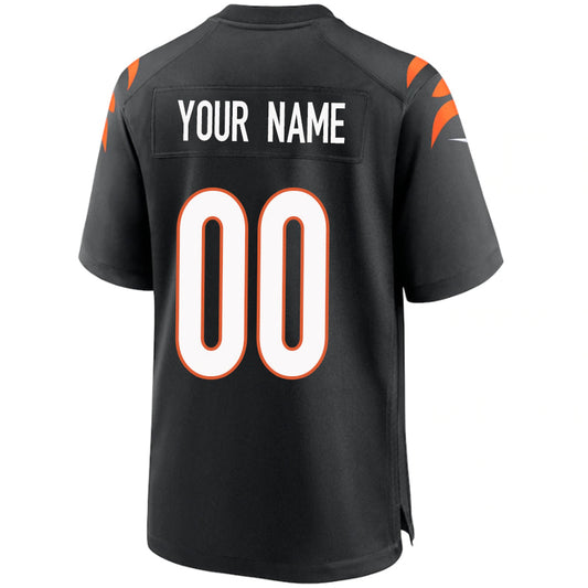 Custom C.Bengals Black Stitched Vapor Elite Football Jerseys