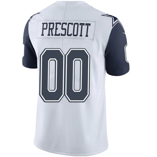 Custom D.Cowboys White-Navy Stitched Vapor Elite Football Jerseys